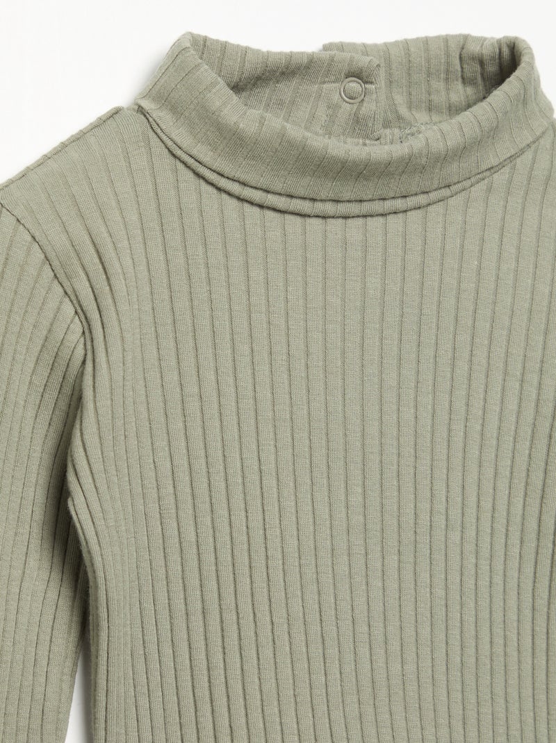 Fine Ribbed Undershirt Green - Kiabi