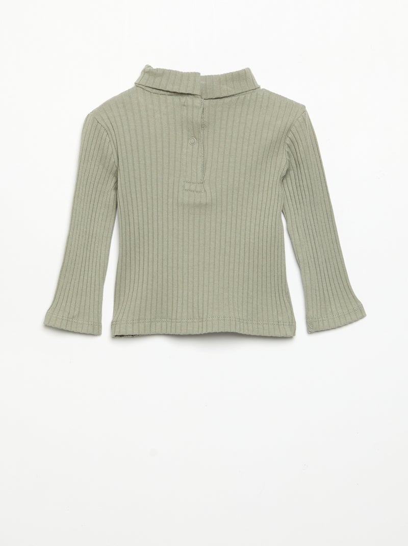 Fine Ribbed Undershirt Green - Kiabi