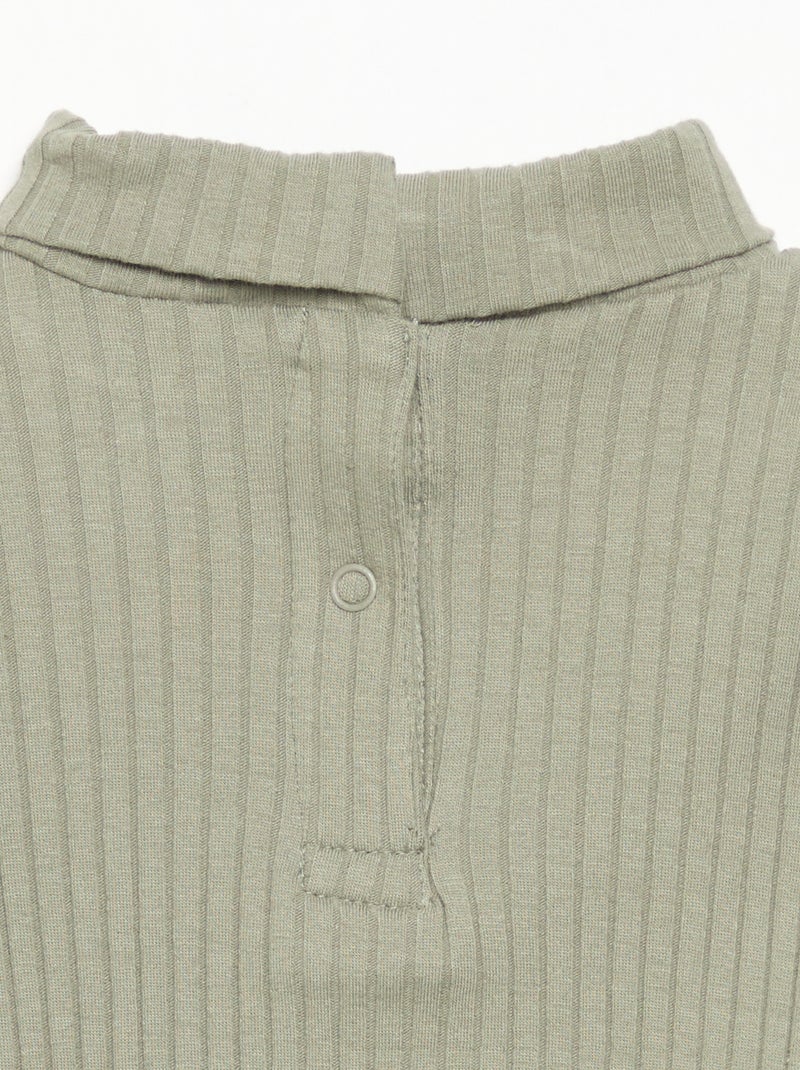 Fine Ribbed Undershirt Green - Kiabi