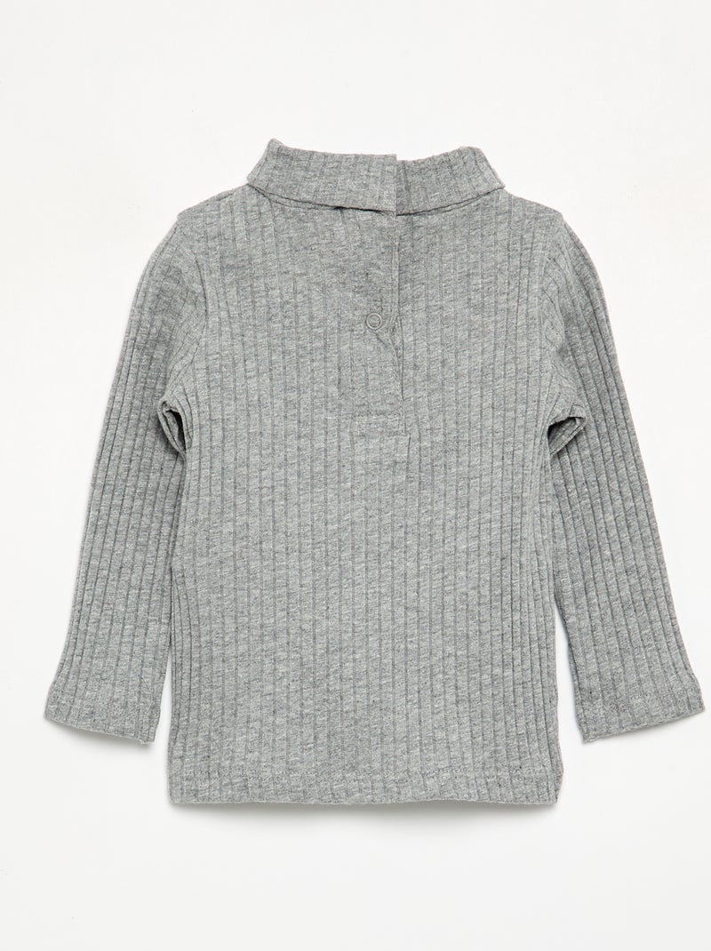Fine Ribbed Undershirt Grey - Kiabi