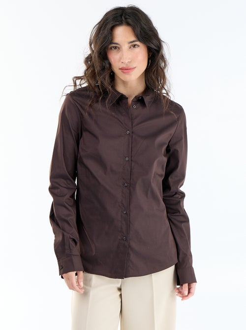 Fitted Shirt with Italian Collar - Kiabi