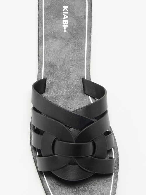 Flache Sandalen mit überkreuzten Riemen - Kiabi
