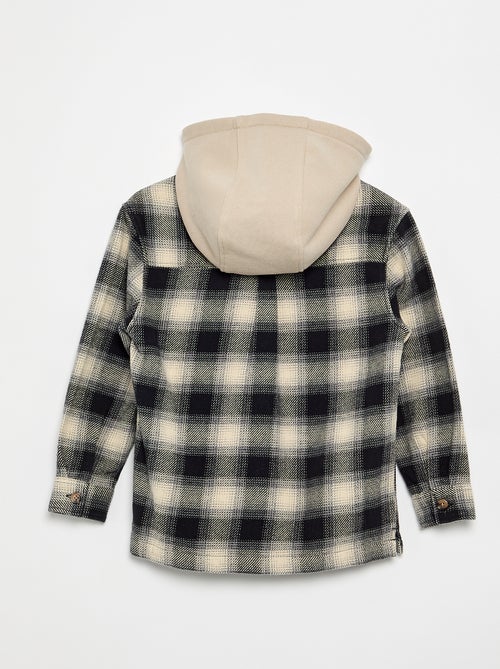 Flanell-Karohemd mit Kapuze - Kiabi