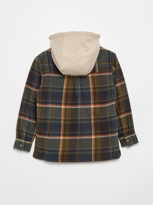 Flanell-Karohemd mit Kapuze - Kiabi