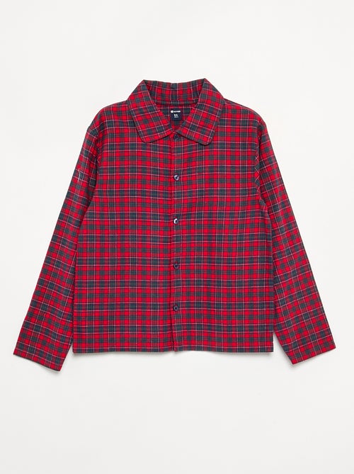 Flanell-Pyjama-Set: Hemd und Hose, 2-teilig - Kiabi