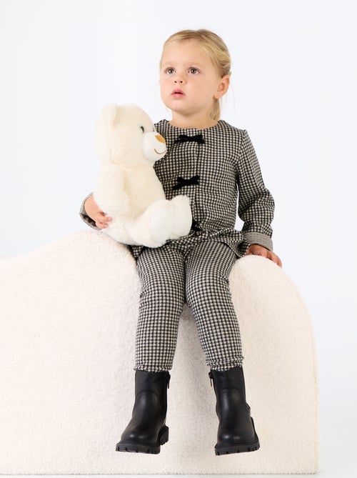 Flannel Blouse with Bows and Ruffled Hem - Kiabi