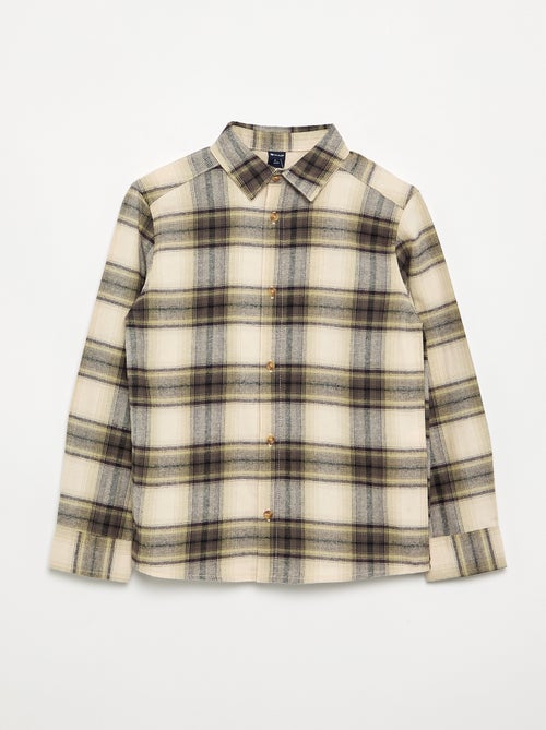 Flannel plaid shirt - Kiabi Flannel plaid shirt - Kiabi