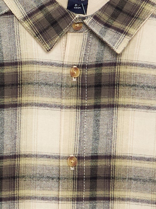 Flannel plaid shirt - Kiabi Flannel plaid shirt - Kiabi
