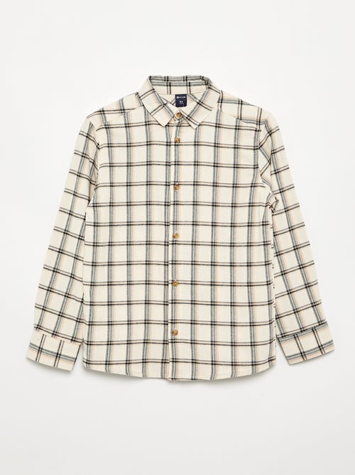 Flannel plaid shirt - Kiabi Flannel plaid shirt - Kiabi