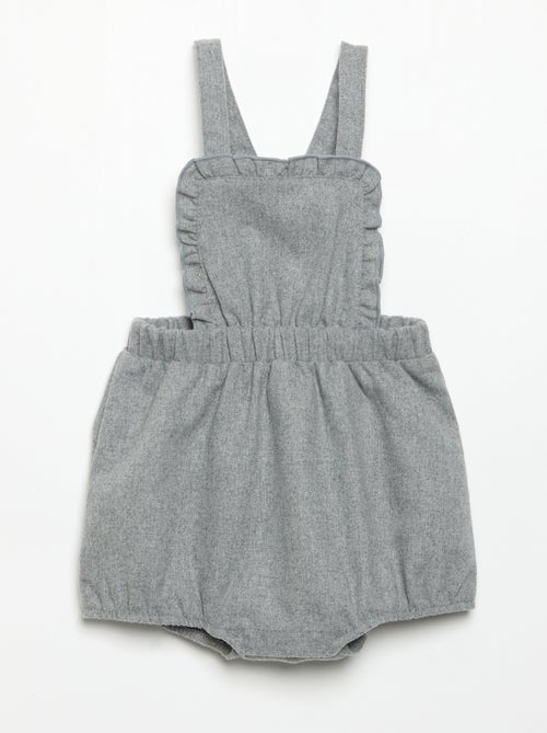 Flannel Romper with Straps - Kiabi