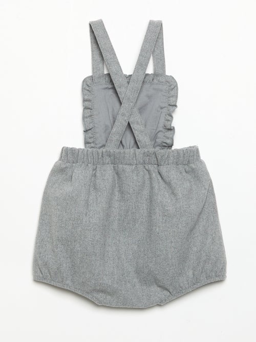 Flannel Romper with Straps - Kiabi