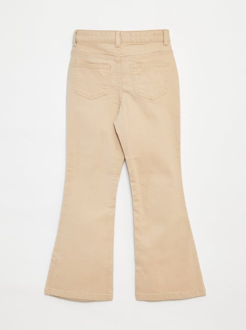 Flare-Hose aus Twill mit verstellbarer Taille - Kiabi