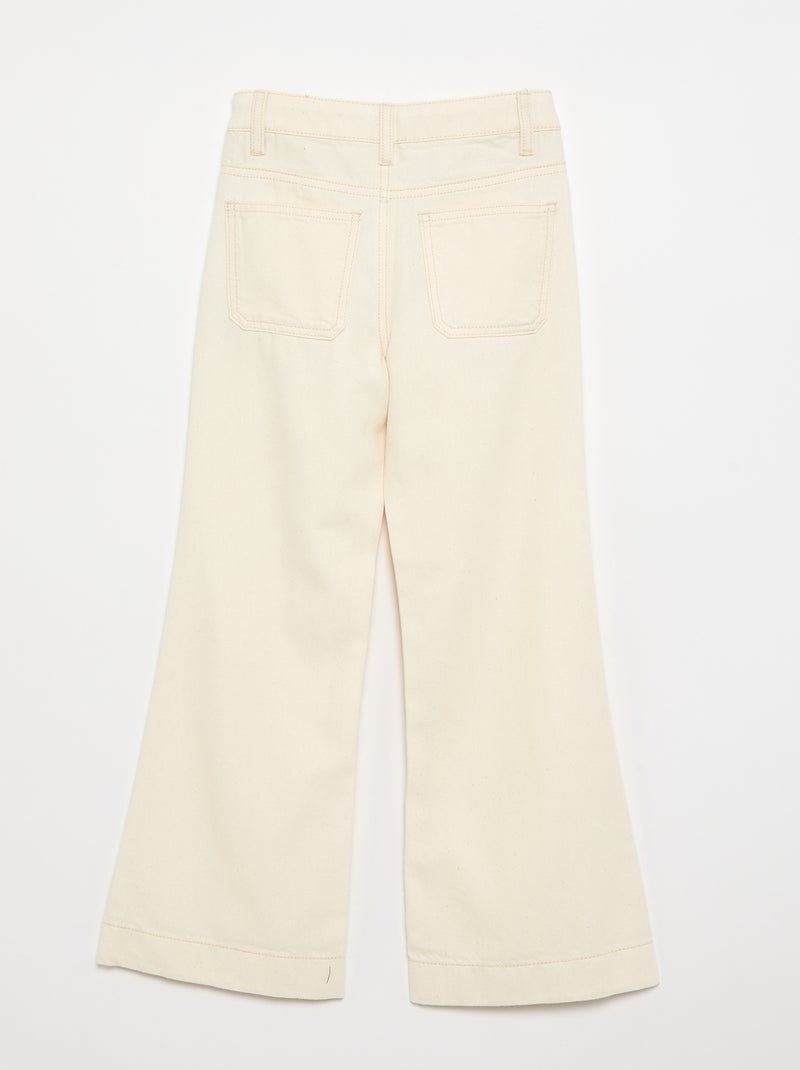 Flare-Jeanshose Weiß - Kiabi