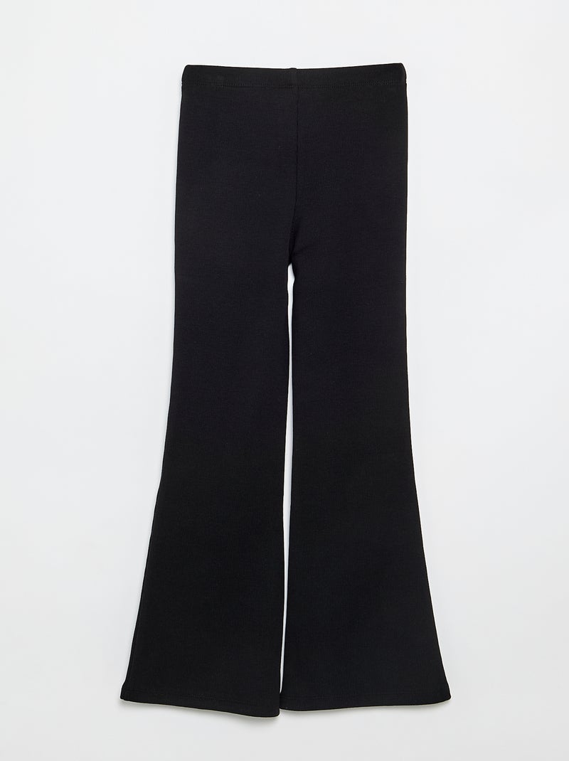 Flare-Leggings aus Rippstrick Noir - Kiabi