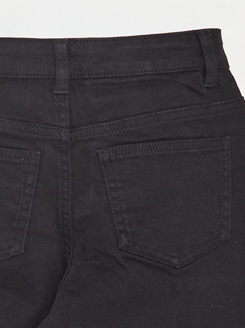 Flared twill trousers with adjustable waist - Kiabi