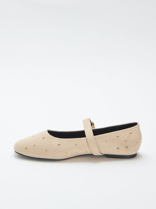 Flat Faux Leather Ballet Flats - Kiabi