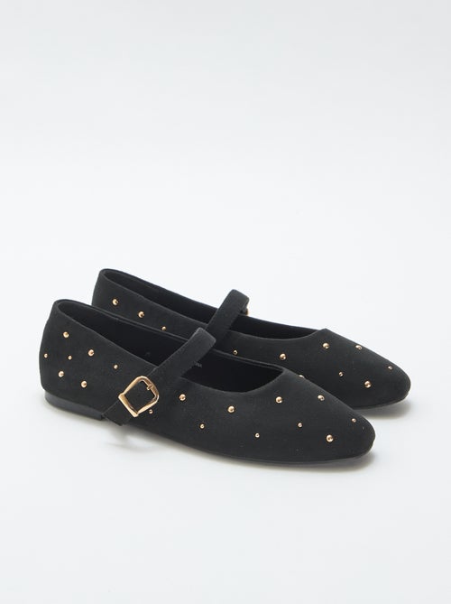 Flat Faux Leather Ballet Flats - Kiabi