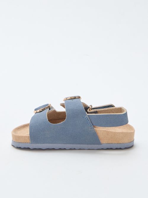 Flat sandals with adjustable hook-and-loop ankle strap - Kiabi
