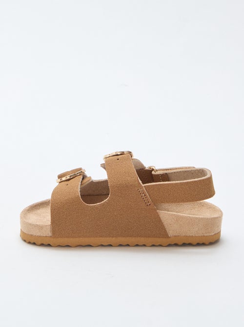 Flat Sandals with Adjustable Hook-and-Loop Ankle Strap - Kiabi