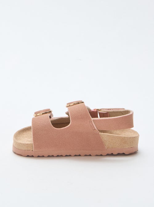 Flat sandals with adjustable hook-and-loop ankle strap - Kiabi