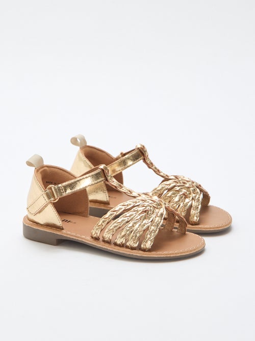 Flat Sandals with Strap and Braided Straps - Kiabi