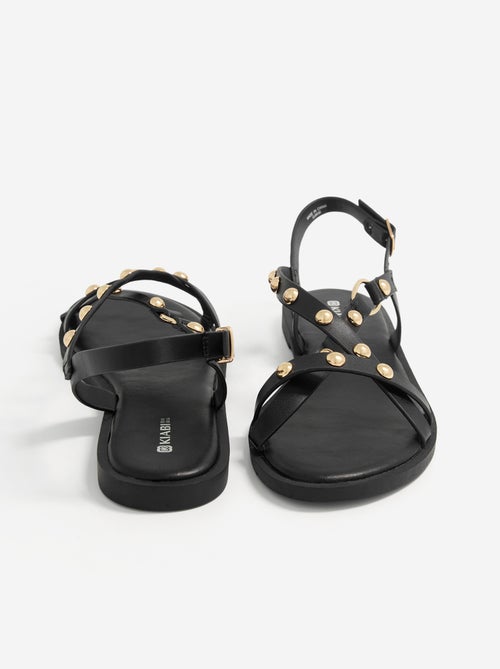 Flat sandals with stud details - Kiabi