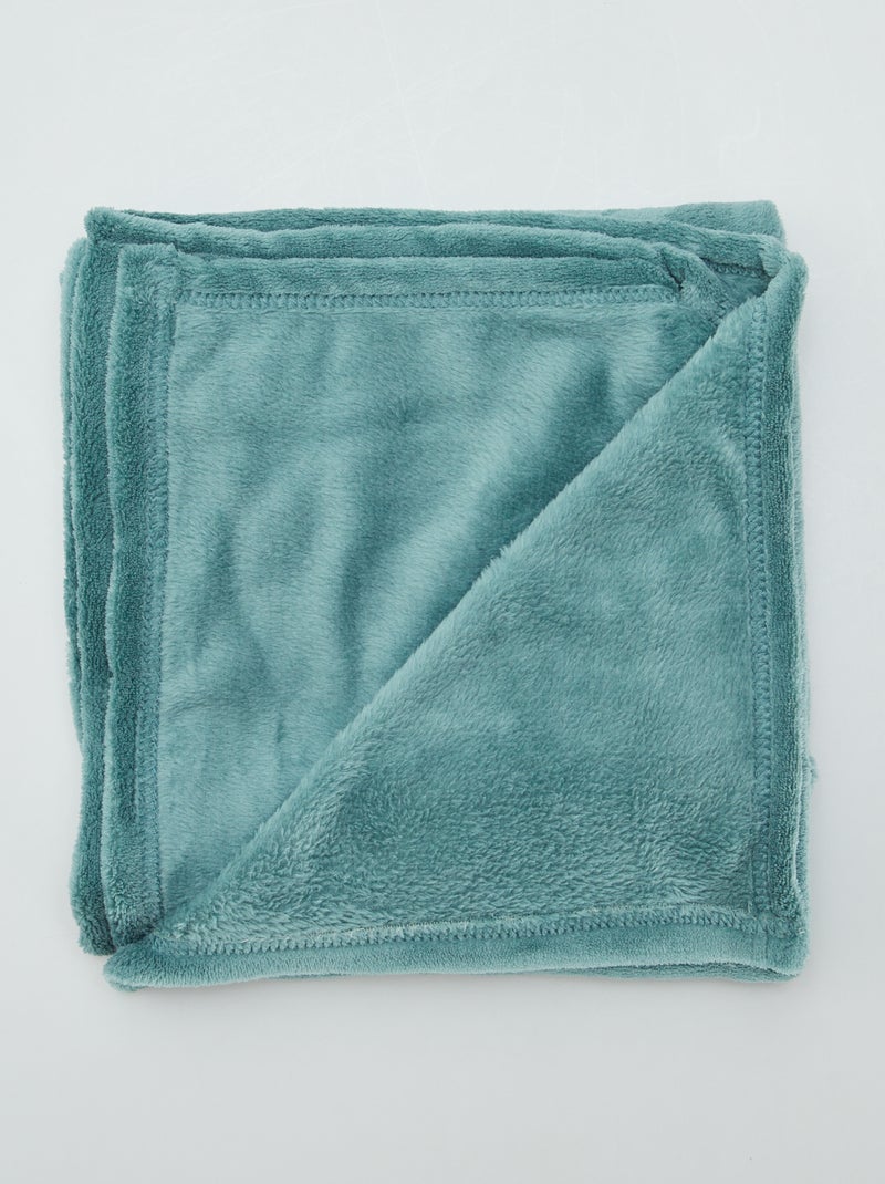 Fleece-Babydecke Grün - Kiabi