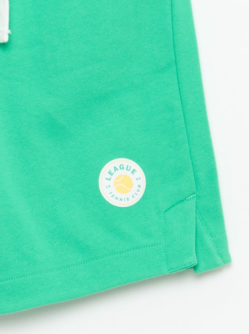 Fleece Bermuda Shorts Green - Kiabi