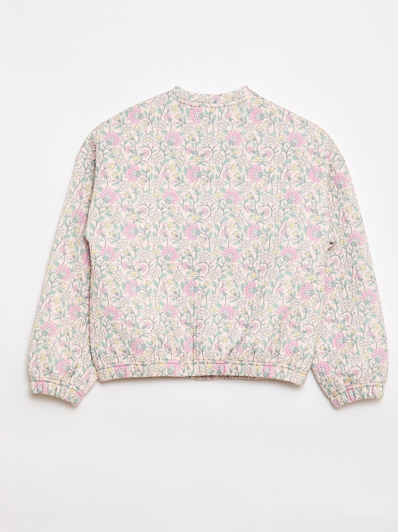 Fleece-effect printed sweatshirt - Easy-dressing collection Pink - Kiabi