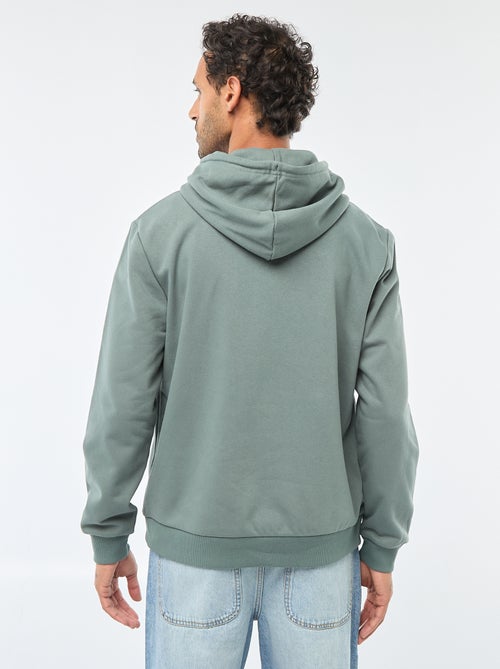 Fleece Hoodie with Zipped Neck Opening - Kiabi