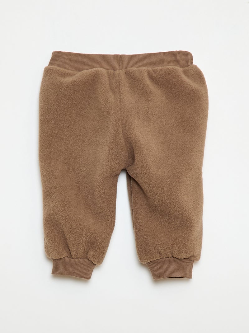 Fleece Jogger Pants Brown - Kiabi