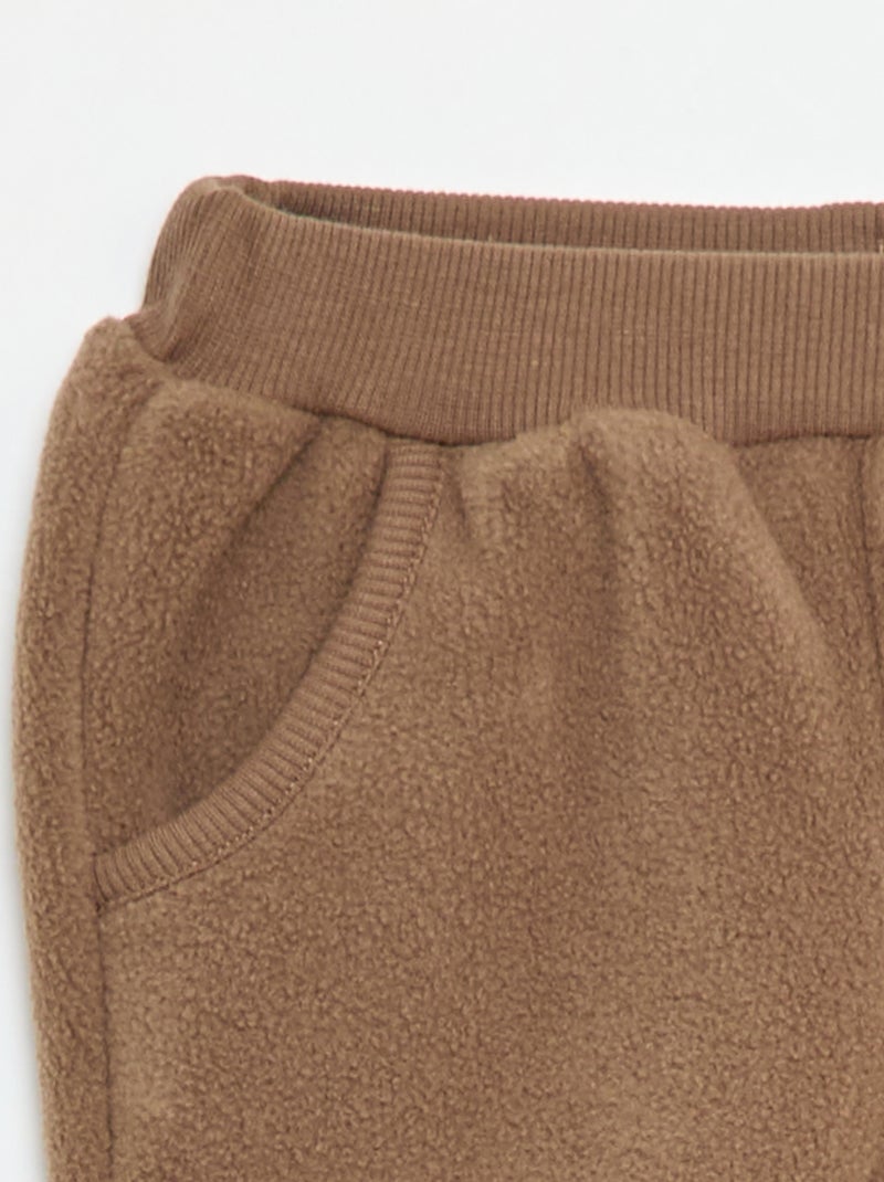 Fleece Jogger Pants Brown - Kiabi