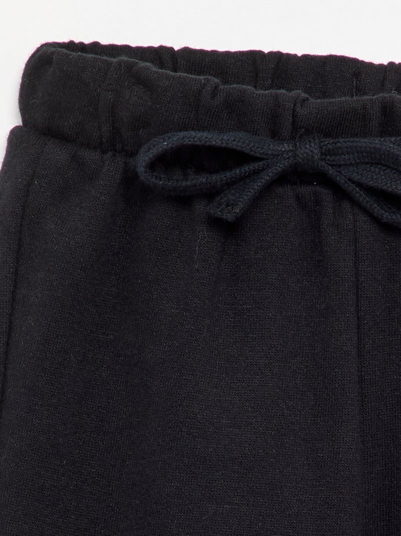 Fleece Joggers Black - Kiabi