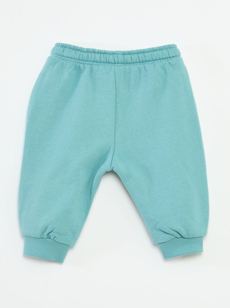 Fleece Joggers with Kangaroo Pocket and Novelty Ears Blue - Kiabi