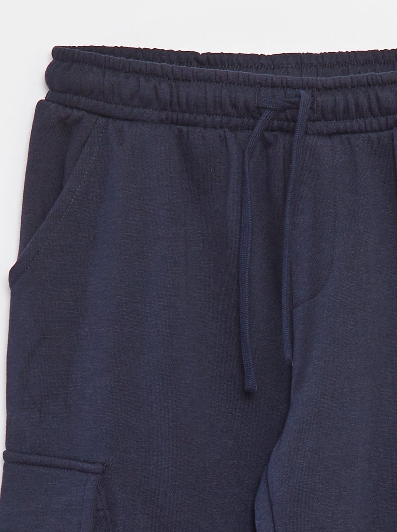 Fleece-Jogginghose mit mehreren Taschen Blau - Kiabi