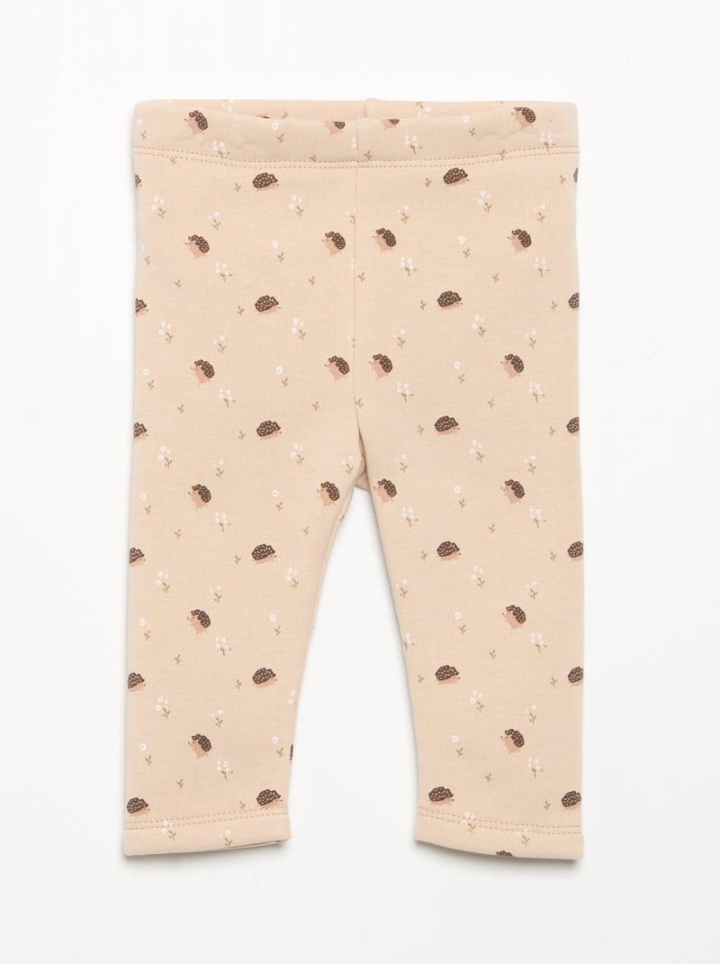 Fleece Leggings Beige - Kiabi