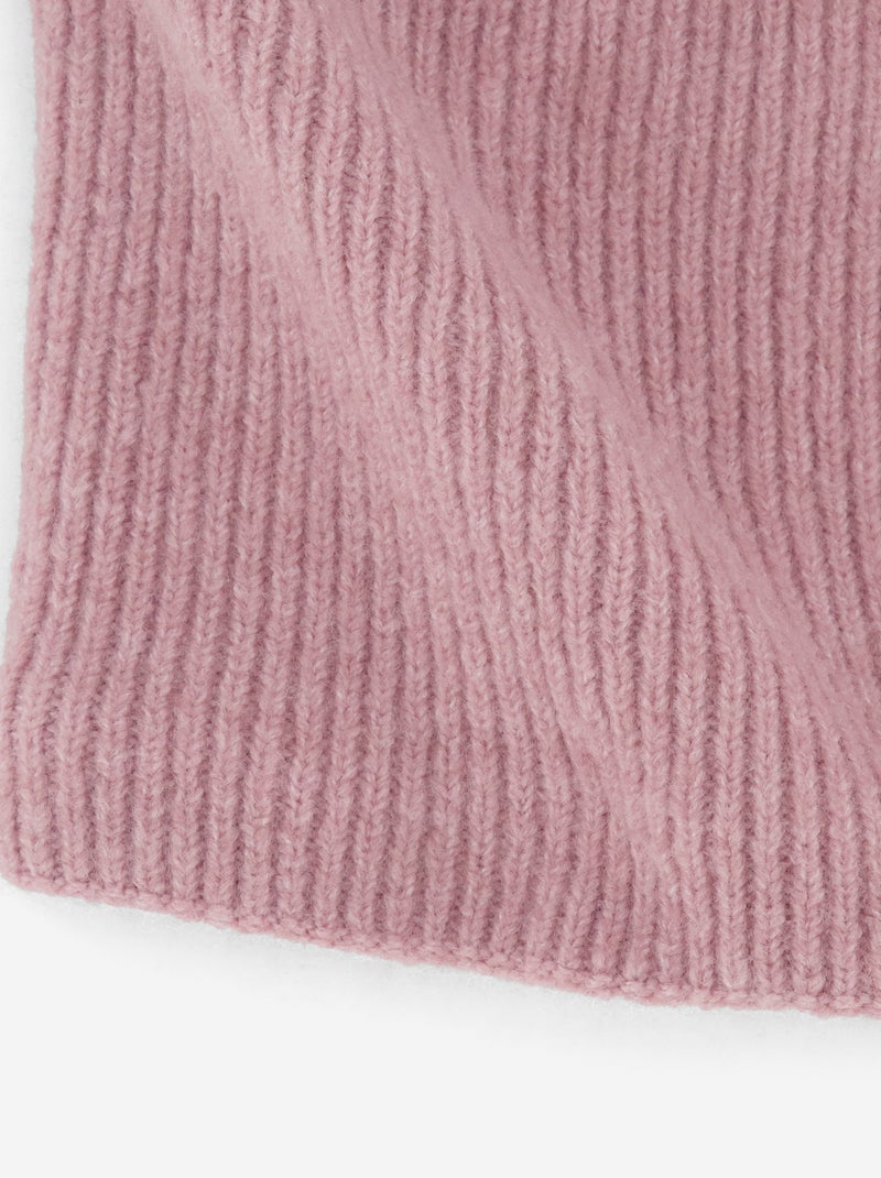 Fleece-Lined Knitted Neck Warmer Pink - Kiabi