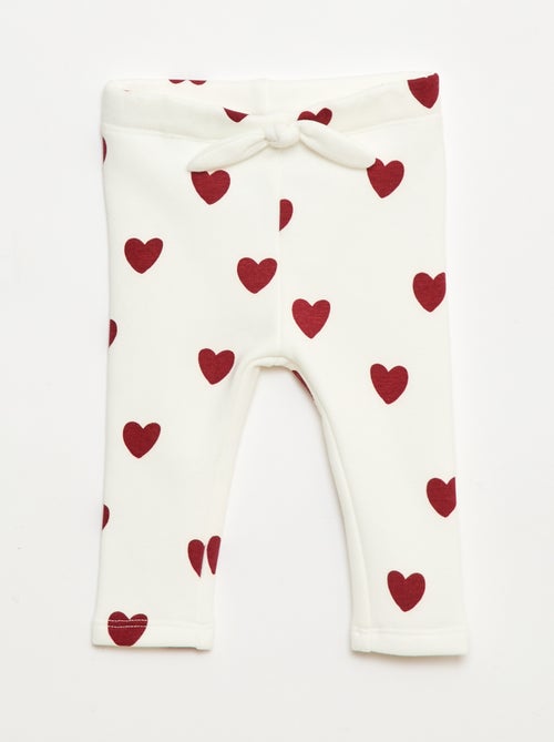 Fleece-lined leggings with bow - Kiabi