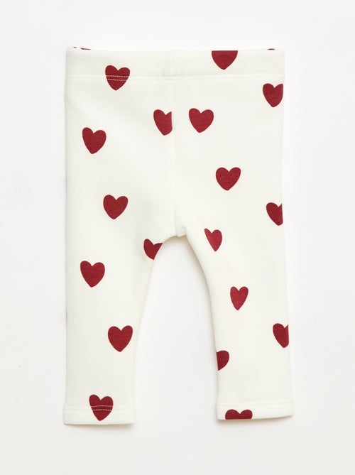 Fleece-lined leggings with bow - Kiabi