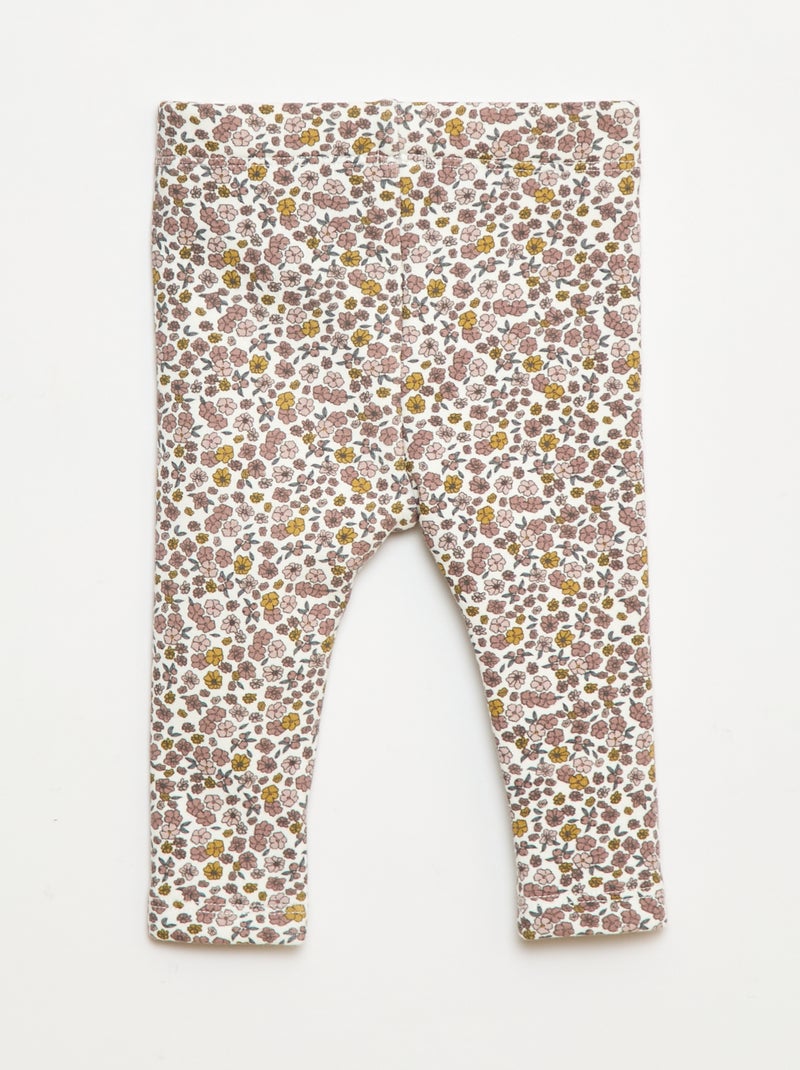 Fleece-lined Leggings with Bow White - Kiabi