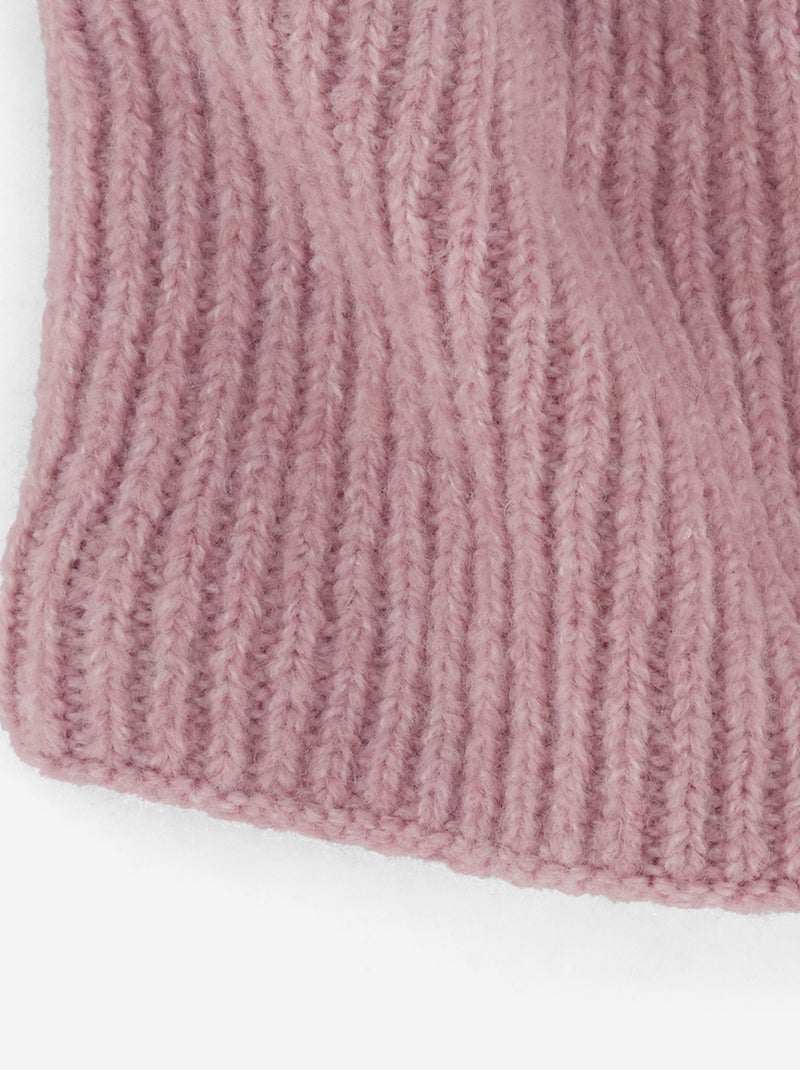 Fleece-Lined Neck Warmer Pink - Kiabi