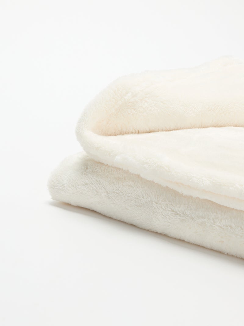 Fleece-Plaid Beige - Kiabi