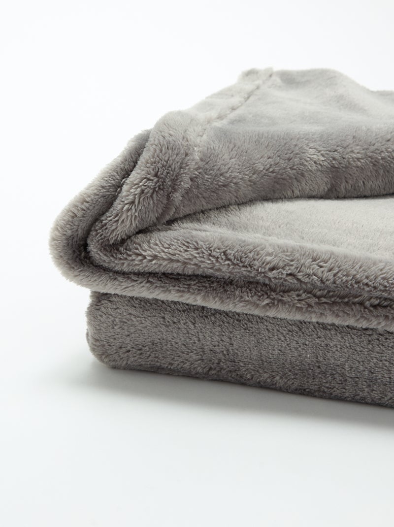 Fleece-Plaid Gris - Kiabi