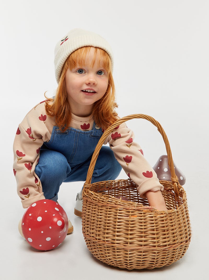 Fleece-Pullover mit Muster Beige - Kiabi