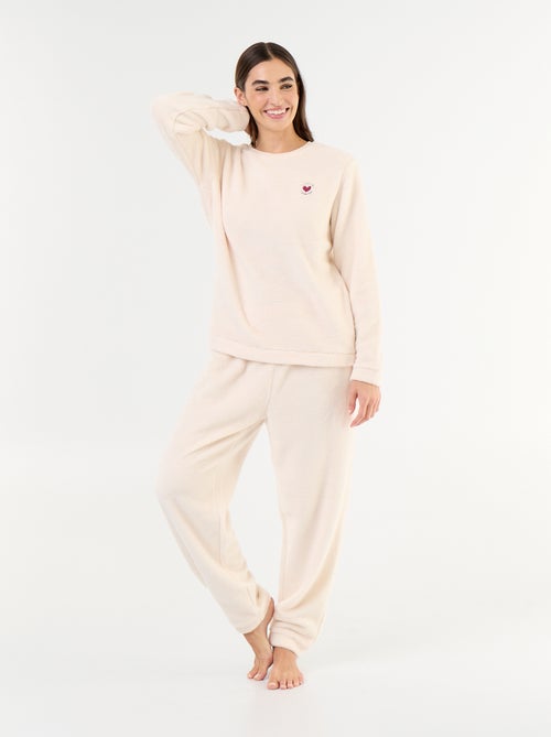 Fleece-Pyjama-Set mit T-Shirt und Hose – 2-teilig - Kiabi