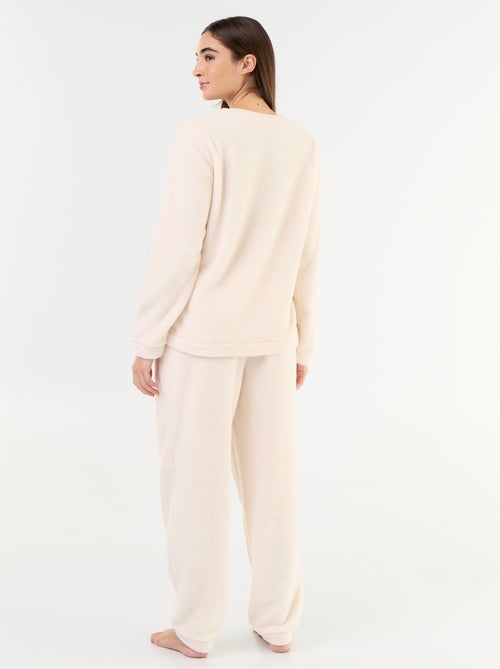 Fleece-Pyjama-Set mit T-Shirt und Hose – 2-teilig - Kiabi