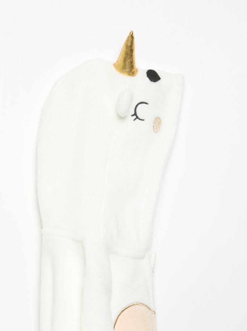 Fleece-Schlafoverall Blanc - Kiabi