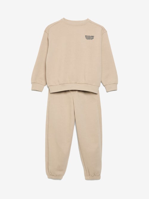 Fleece Sweatshirt and Jogger Set - 2 Pieces - Kiabi