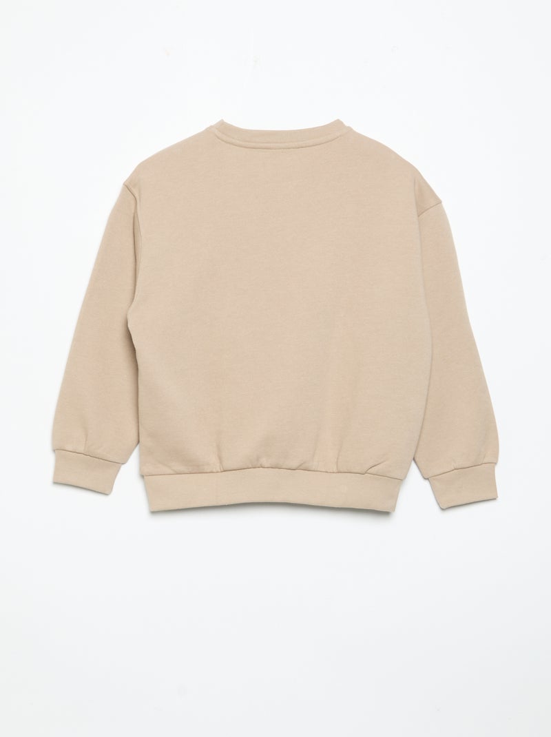 Fleece Sweatshirt and Jogger Set - 2 Pieces Beige - Kiabi