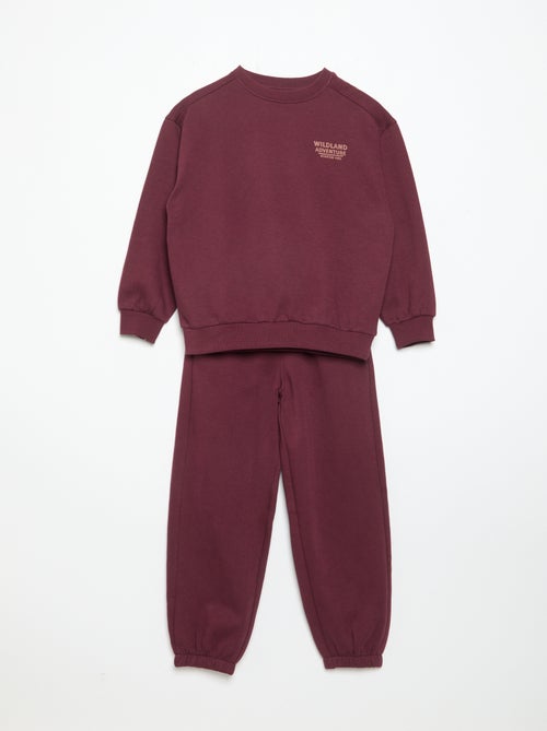 Fleece Sweatshirt and Jogger Set - 2 Pieces - Kiabi